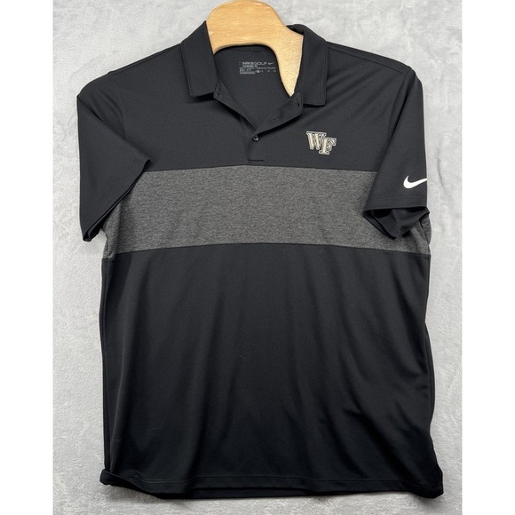 Nike Dri-Fit Wake Forest Demon Deacons Black Golf Polo Shirt Men's Size XL - Picture 1 of 6